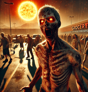 hot as hell zombie quivering spine